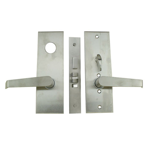Marks Hotel Lever and Plate Mortise Lockset Left Hand Reverse Satin Chrome - Marks Hotel Lever and Plate Mortise Lockset Left Hand Reverse Satin Chrome