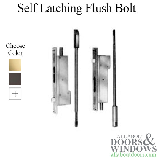 Automatic, Self Latching Flush bolts, Metal Doors - Choose Finish