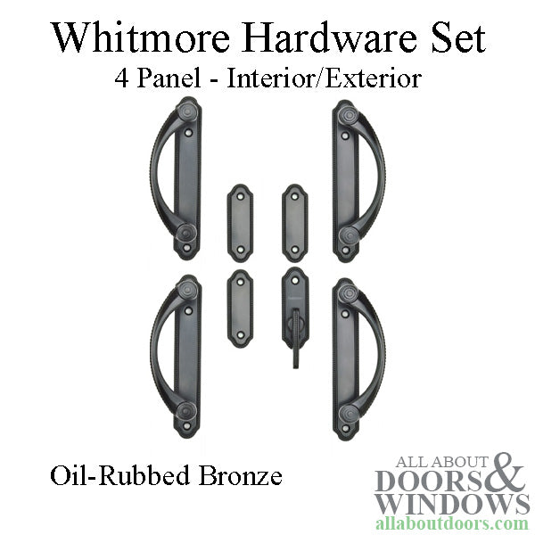 Andersen 4-Panel Gliding Door Interior/Exterior Trim Whitmore Hardware Set - Oil-Rubbed Bronze - Andersen 4-Panel Gliding Door Interior/Exterior Trim Whitmore Hardware Set - Oil-Rubbed Bronze