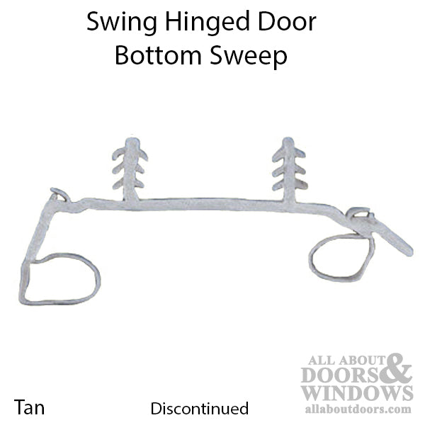 Discontinued - Citadel, IPD Swing Hinged Door Bottom / Sweep; snap-in;  Tan - Discontinued - Citadel, IPD Swing Hinged Door Bottom / Sweep; snap-in;  Tan