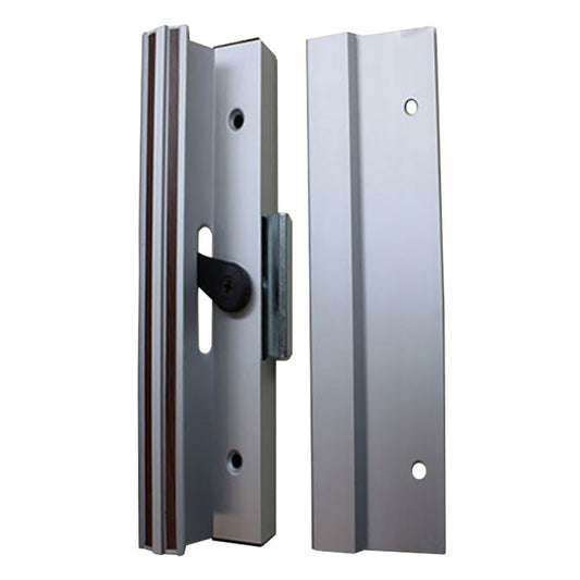 Handle Set for Sliding Patio Doors Extruded Aluminum Inside and Outside Pull 4-15/16 Inch Screw Hole Spacing