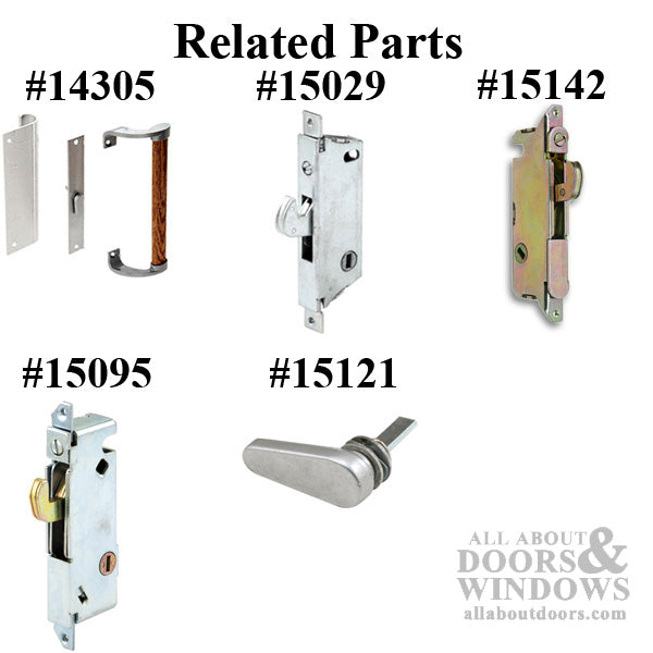 Latch Lever (Thumbturn) & Escutcheon Plate, Sliding Patio Door, Aluminum - Latch Lever (Thumbturn) & Escutcheon Plate, Sliding Patio Door, Aluminum