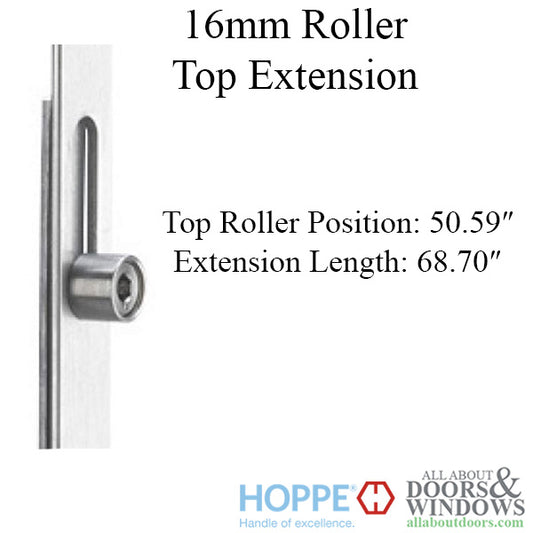 16mm Manual Top Extension, Roller @ 50.59", 68.70" Length