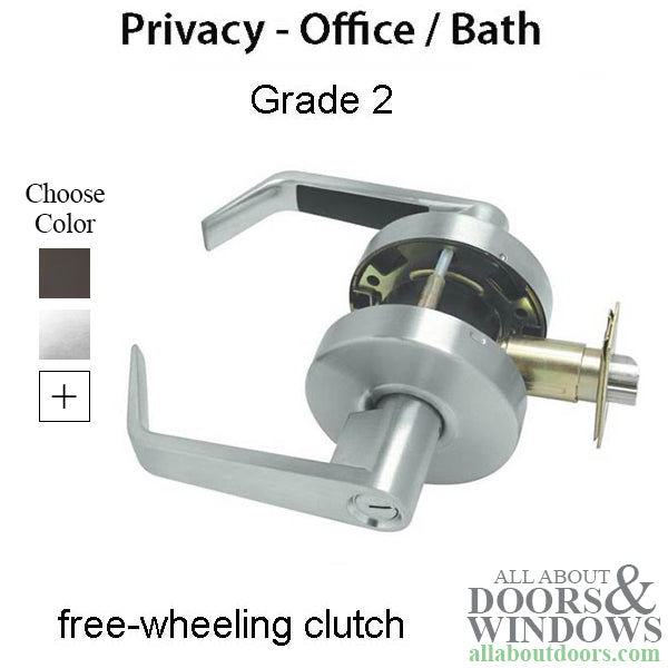 Privacy Lever Lock, 2-3/4bs,  Commercial Grade 2 - Choose Color - Privacy Lever Lock, 2-3/4bs,  Commercial Grade 2 - Choose Color