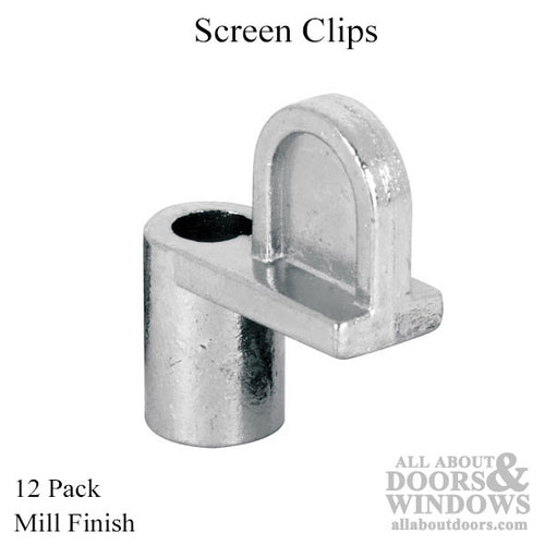 Diecast Window Screen Clips 7/16” Mill Finish - Diecast Window Screen Clips 7/16” Mill Finish