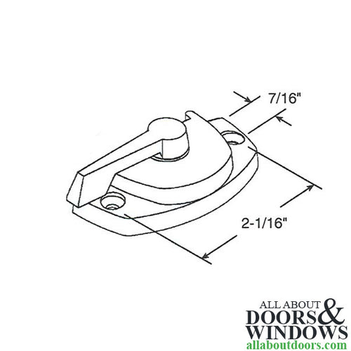 Sash Lock - Vinyl and Aluminum Sash Hardware, Diecast - Gold-BLEMISHED - Sash Lock - Vinyl and Aluminum Sash Hardware, Diecast - Gold-BLEMISHED