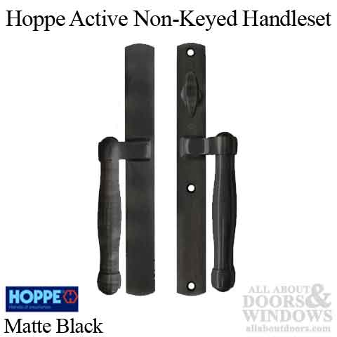HOPPE HLS 9000 Sliding Door Handle Set Active Non-Keyed Outside Matte Black