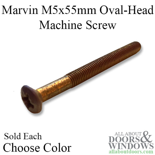 M5 x 55mm Phillips Ovalhead Machine Screw - Choose Color - M5 x 55mm Phillips Ovalhead Machine Screw - Choose Color