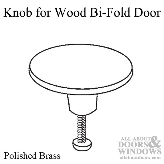 Polished Brass Die Cast Knob - 1-7/8 Inch Diameter