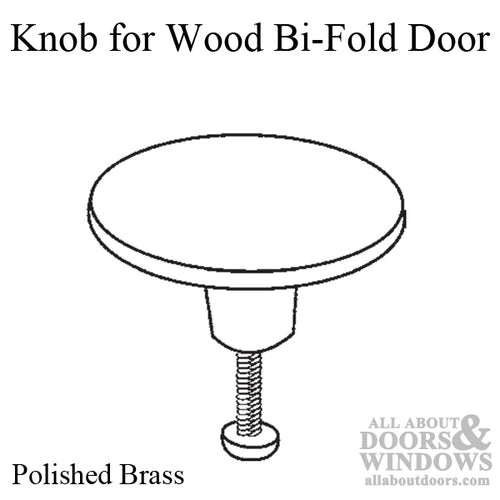 Polished Brass Die Cast Knob - 1-7/8 Inch Diameter - Polished Brass Die Cast Knob - 1-7/8 Inch Diameter