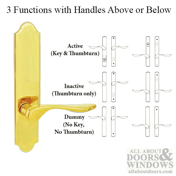 G-U Venice Handle and 45mm Plate Series, Solid Brass, Dummy, No Key, No Thumbturn (Handles DO NOT Move), Choose Color - G-U Venice Handle and 45mm Plate Series, Solid Brass, Dummy, No Key, No Thumbturn (Handles DO NOT Move), Choose Color