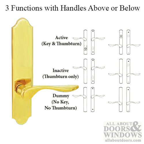 G-U Venice Handle and 45mm Plate Series, Solid Brass, Dummy, No Key, No Thumbturn (Handles DO NOT Move), Choose Color - G-U Venice Handle and 45mm Plate Series, Solid Brass, Dummy, No Key, No Thumbturn (Handles DO NOT Move), Choose Color