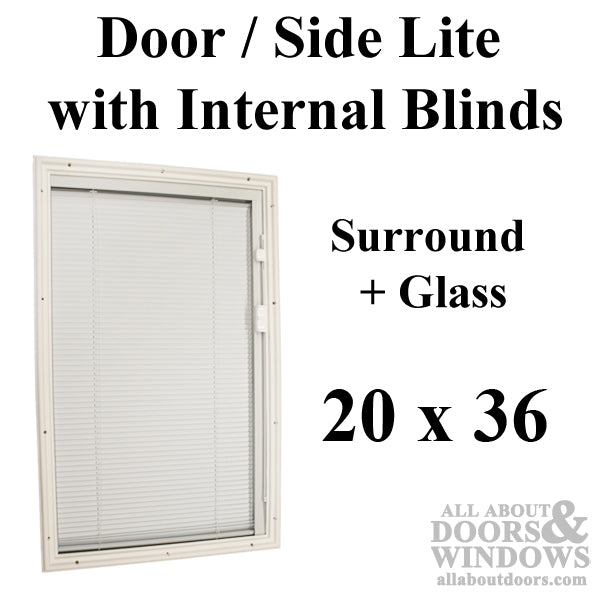 Therma-Tru 20 x 36 x 1 Surround with Internal Venetian Blinds Door Lite - Therma-Tru 20 x 36 x 1 Surround with Internal Venetian Blinds Door Lite