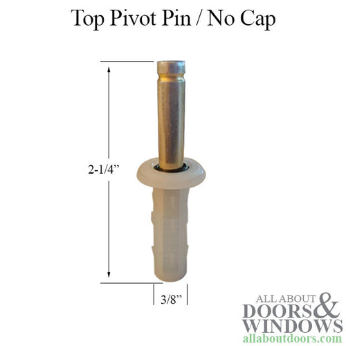 Bi-Fold Door Top Pivot, No Cap - 3/8