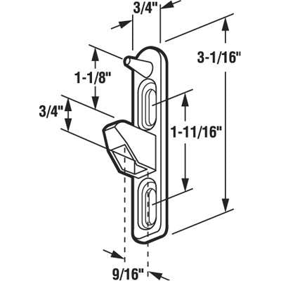 Plated Diecast Sliding Door Keeper Anti Lift Pin Chrome - Plated Diecast Sliding Door Keeper Anti Lift Pin Chrome