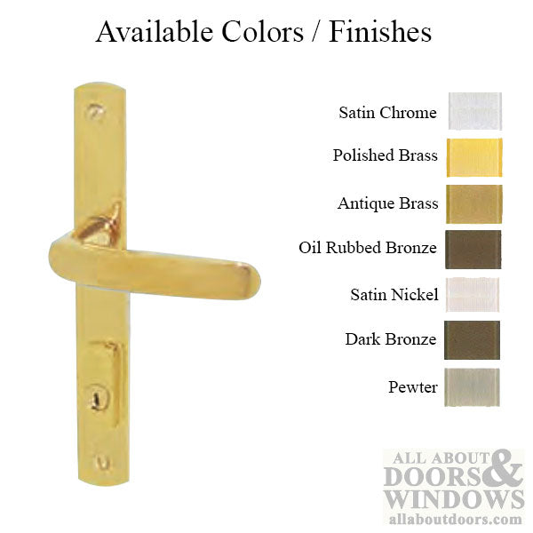 G-U Allegro Lever, 30mm Plate, Solid Brass, Active, Key and Thumbturn (Handle Above Cylinder) - Choose Color - G-U Allegro Lever, 30mm Plate, Solid Brass, Active, Key and Thumbturn (Handle Above Cylinder) - Choose Color