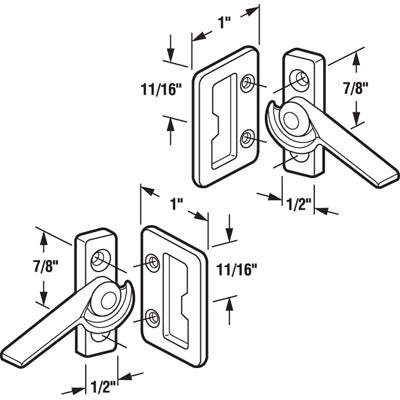 Window Sash Lock Left and Right Handed Sash Lock With Keeper - Window Sash Lock Left and Right Handed Sash Lock With Keeper