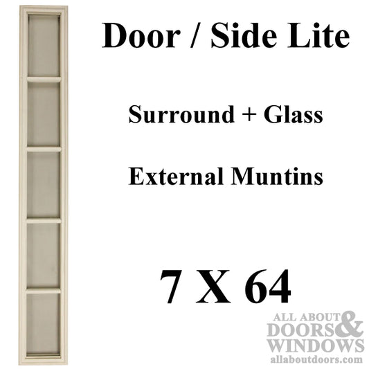 Therma-Tru 7 x 64 x 1/2 5-Lite Sidelite Surround w/Glass door lite