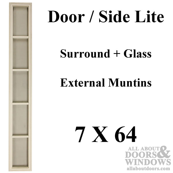 Therma-Tru 7 x 64 x 1/2 5-Lite Sidelite Surround w/Glass door lite - Therma-Tru 7 x 64 x 1/2 5-Lite Sidelite Surround w/Glass door lite