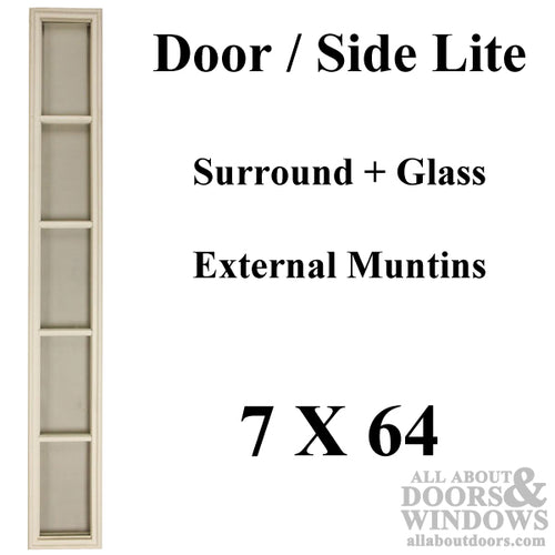 Therma-Tru 7 x 64 x 1/2 5-Lite Sidelite Surround w/Glass door lite - Therma-Tru 7 x 64 x 1/2 5-Lite Sidelite Surround w/Glass door lite