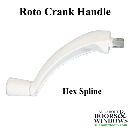 Roto Pro-Drive window operator crank handle, hex spline - Roto Pro-Drive window operator crank handle, hex spline