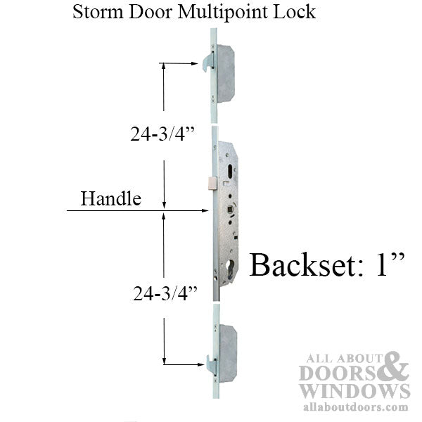 Storm Door MP Lock with Top and Bottom Hooks and Spring latch - Storm Door MP Lock with Top and Bottom Hooks and Spring latch