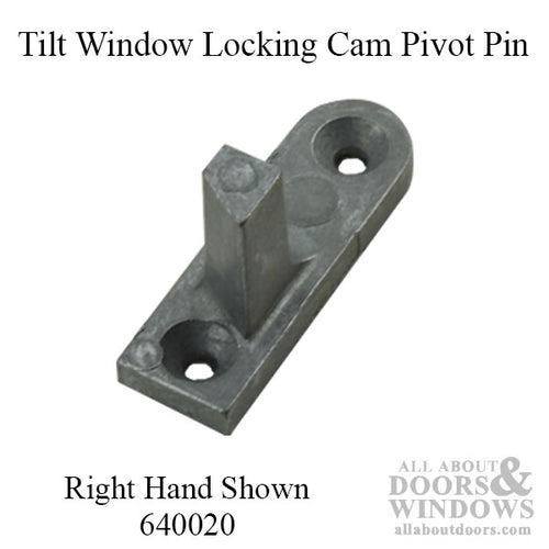 Tilt-In Window Locking Cam Pivot, Right Hand, Diecast - Mill Finish - Tilt-In Window Locking Cam Pivot, Right Hand, Diecast - Mill Finish