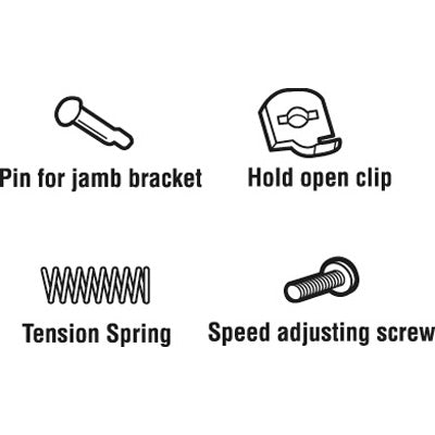 Closer Repair Kit - Hold Open, Screw, Pin, Spring, Screen & Storm Door parts - Closer Repair Kit - Hold Open, Screw, Pin, Spring, Screen & Storm Door parts