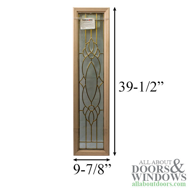 Rectangular 6-LITE Beveled Glass Door Lite 9-7/8