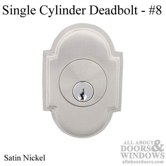 Single Cylinder #8 Deadbolt - Satin Nickel