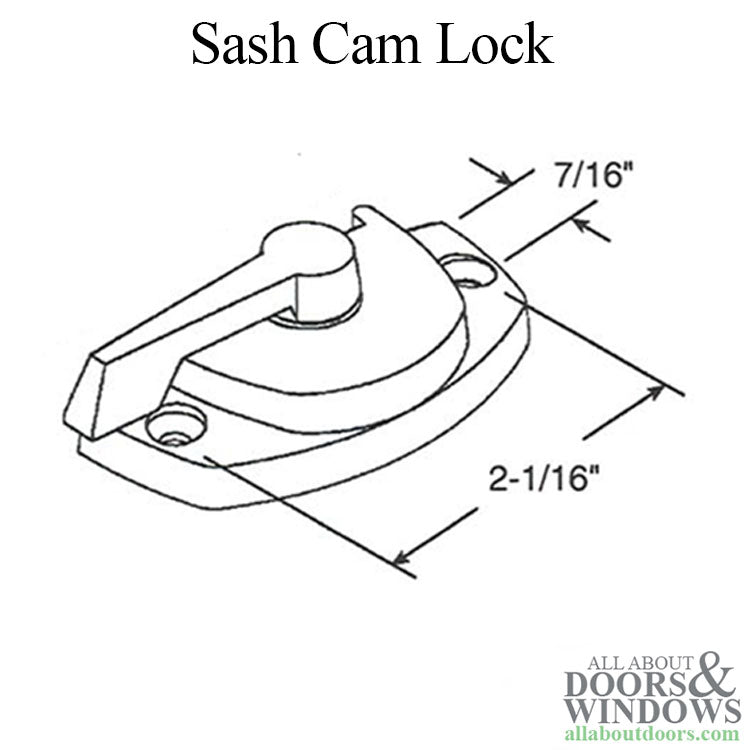 Truth 17.19.13.200  Double Hung Cam Lock,  Entrygard II, With Lugs - Truth 17.19.13.200  Double Hung Cam Lock,  Entrygard II, With Lugs