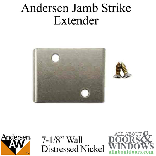 Andersen Jamb Strike Extender, 3" - Distressed Nickel