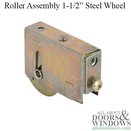 Sliding Door Roller For Glass Doors Steel Housing and Steel Roller Single 1.5 Inch Steel Wheel Roller