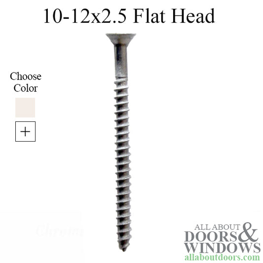 10-12 x 2.5 Flat Head, Phillips Drive, Type-A wood screw, 25 pack