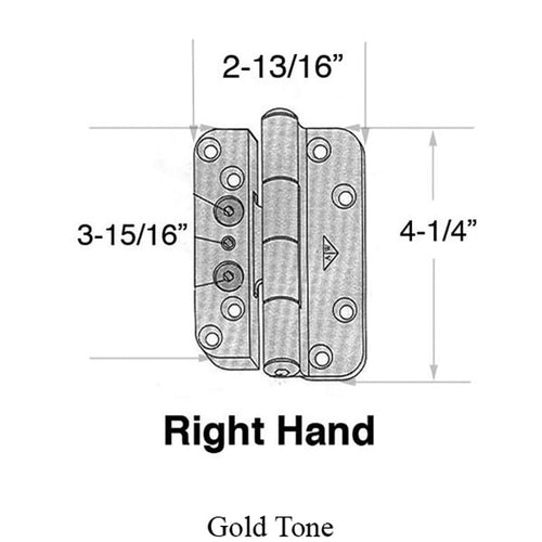 Discontinued - Andersen 1992-2005 Leaf Hinge Receiver - Goldtone - Discontinued - Andersen 1992-2005 Leaf Hinge Receiver - Goldtone