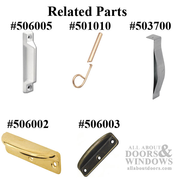 Sash/Cam Lock - Wood Sash Hardware, Stamped Steel - Polished Brass - Sash/Cam Lock - Wood Sash Hardware, Stamped Steel - Polished Brass