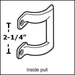 Shower Door Handle Pull  2-1/4 inch - Polished Chrome or Polished Brass - Shower Door Handle Pull  2-1/4 inch - Polished Chrome or Polished Brass