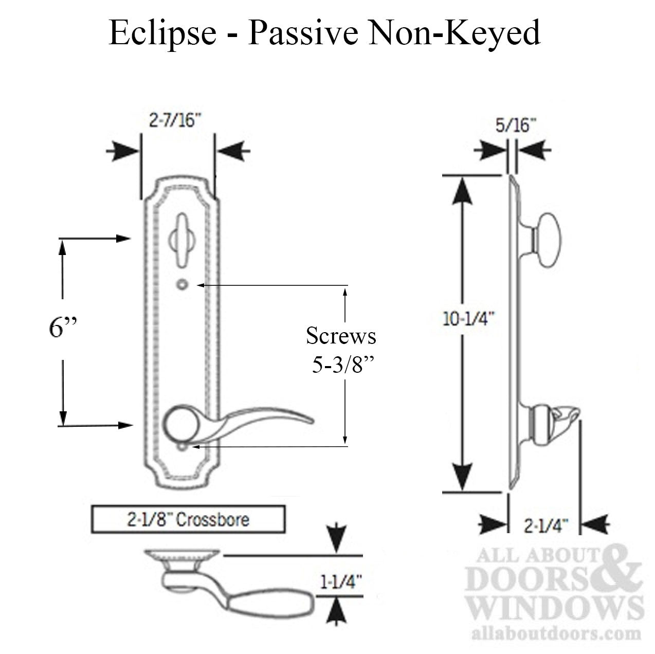 Trilennium  Eclipse Passive  T-Turn Drive, 3020 Series Handleset - Trilennium  Eclipse Passive  T-Turn Drive, 3020 Series Handleset
