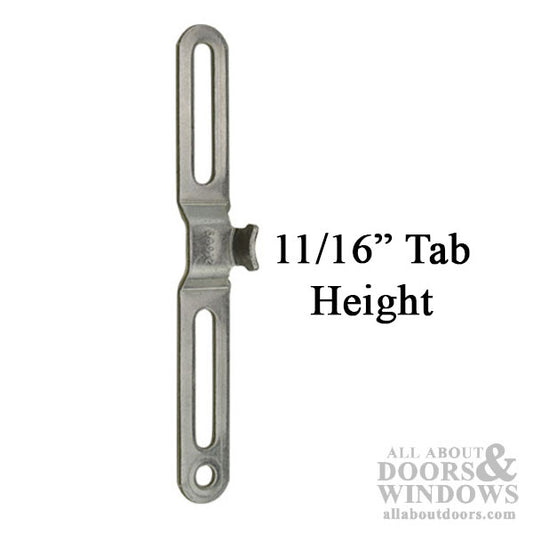 Truth 21325 Casement window latch keeper 11/16" tab height, 4-5/8  length - Stainless Steel