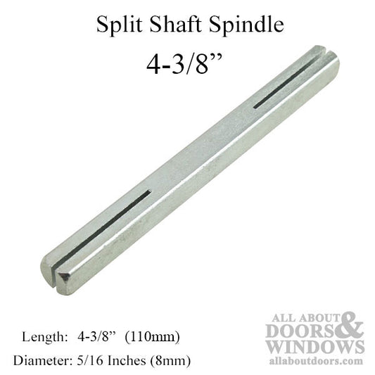 Square Spindle, 5/16" x 4-3/8 inch (8mm x 110mm) 1-3/4 Door