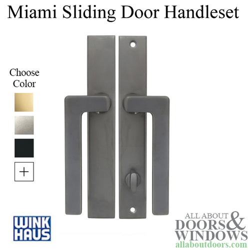 Miami Sliding Patio Door Handle - Non-Keyed, Left Hand - Choose Color - Miami Sliding Patio Door Handle - Non-Keyed, Left Hand - Choose Color