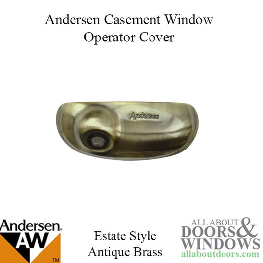 Andersen Perma-Shield Improved/E-Z Casement Windows - Operator Cover - Estate Style - Antique Brass