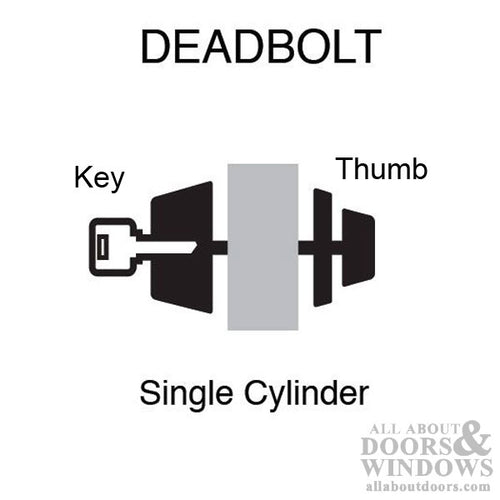 Snap In Keyed Single Cylinder Deadbolt Lock - Snap In Keyed Single Cylinder Deadbolt Lock