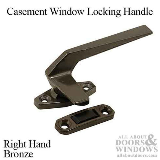 DISCONTINUED - Casement Window Locking Handle, 1-1/2 Inch Hole Centers, Right Hand - Bronze