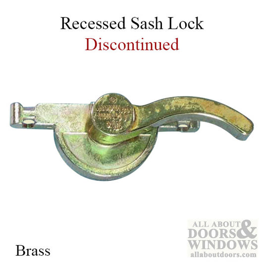 Discontinued Recessed Sash Lock, 2-3/16 Atrium  - Brass