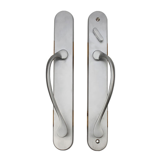 Marvin active Non-Keyed Ultimate Sliding French Door wide trim - Satin Chrome