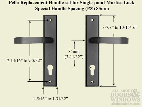Special 85 mm PZ Replacement Handle Set Kit Choose Options - Special 85 mm PZ Replacement Handle Set Kit Choose Options