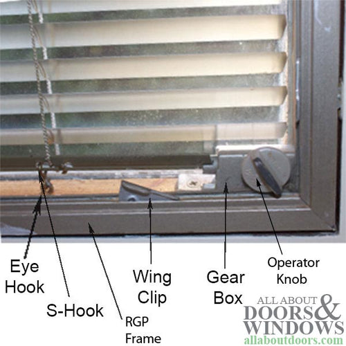 Pella Slim Shade (internal blinds) Gear Box Operator - Champagne - Pella Slim Shade (internal blinds) Gear Box Operator - Champagne