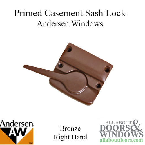 Andersen Right Hand Primed Casement Sash Lock - Bronze - Andersen Right Hand Primed Casement Sash Lock - Bronze