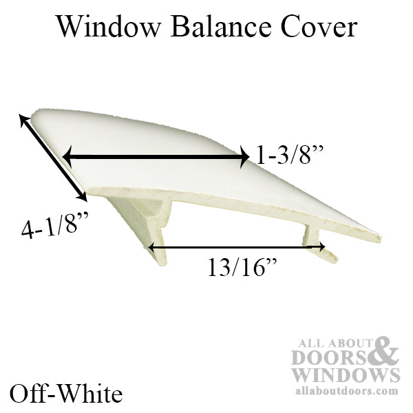 Window balance cover, vinyl filler bead 4-1/8